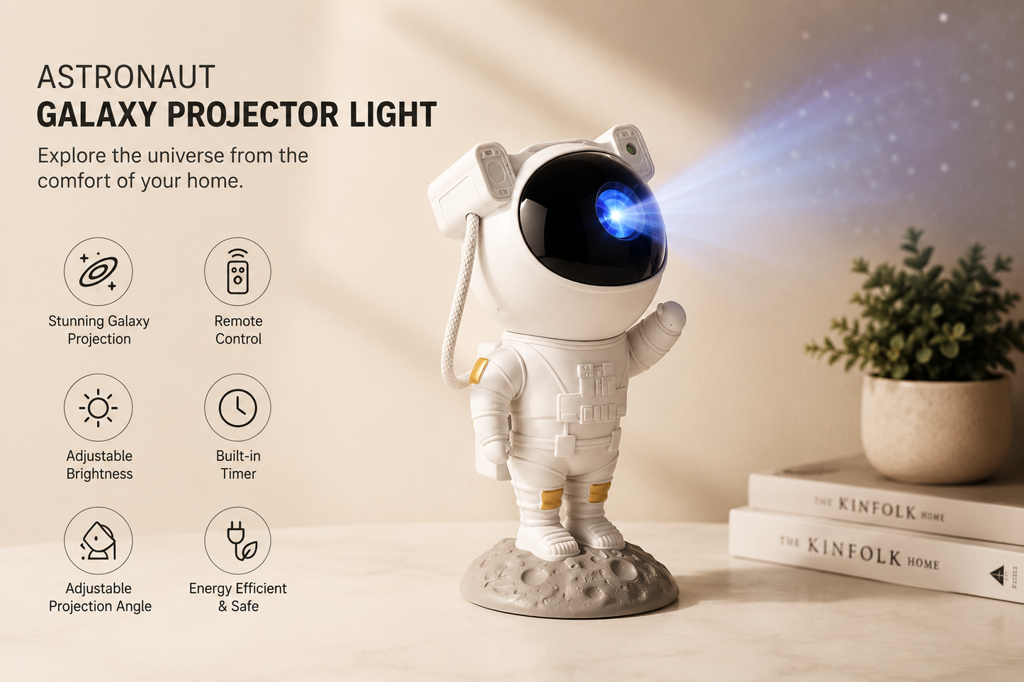 Astronaut Galaxy Projector Light