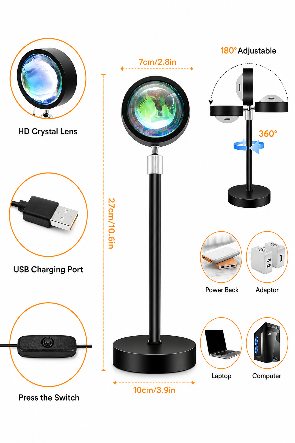sunset projection lamps