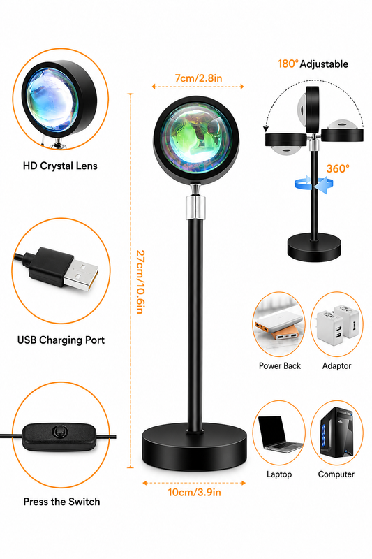 sunset projection lamps